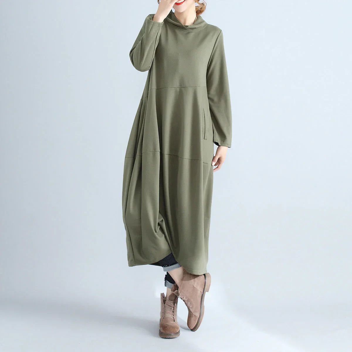 Fashion Plus Size Long Sleeve Hoodie Fall Dresses