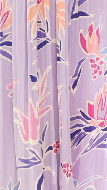 Anita Maxi Dress - Lilac Floral