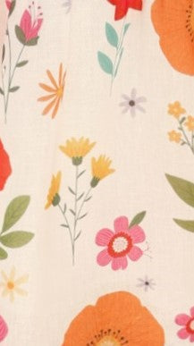 Taffeta Maxi Dress - White Floral