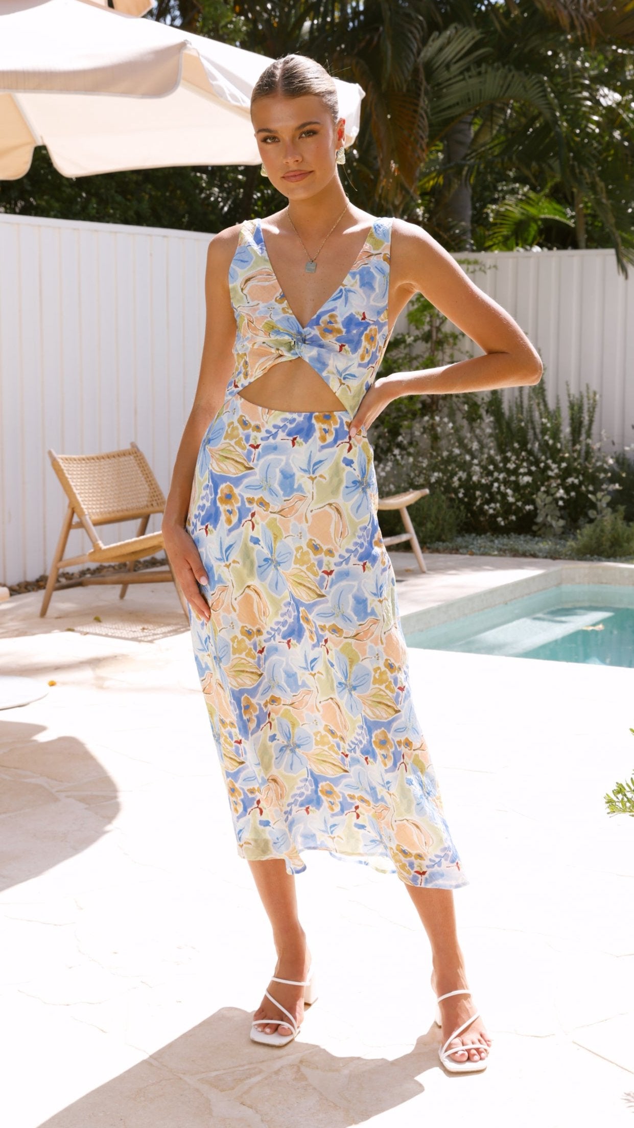 Talulah Maxi Dress - Blue Floral