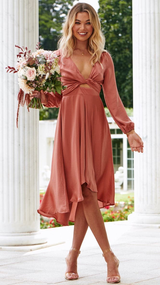 Starry Nights Dress - Baked Rose