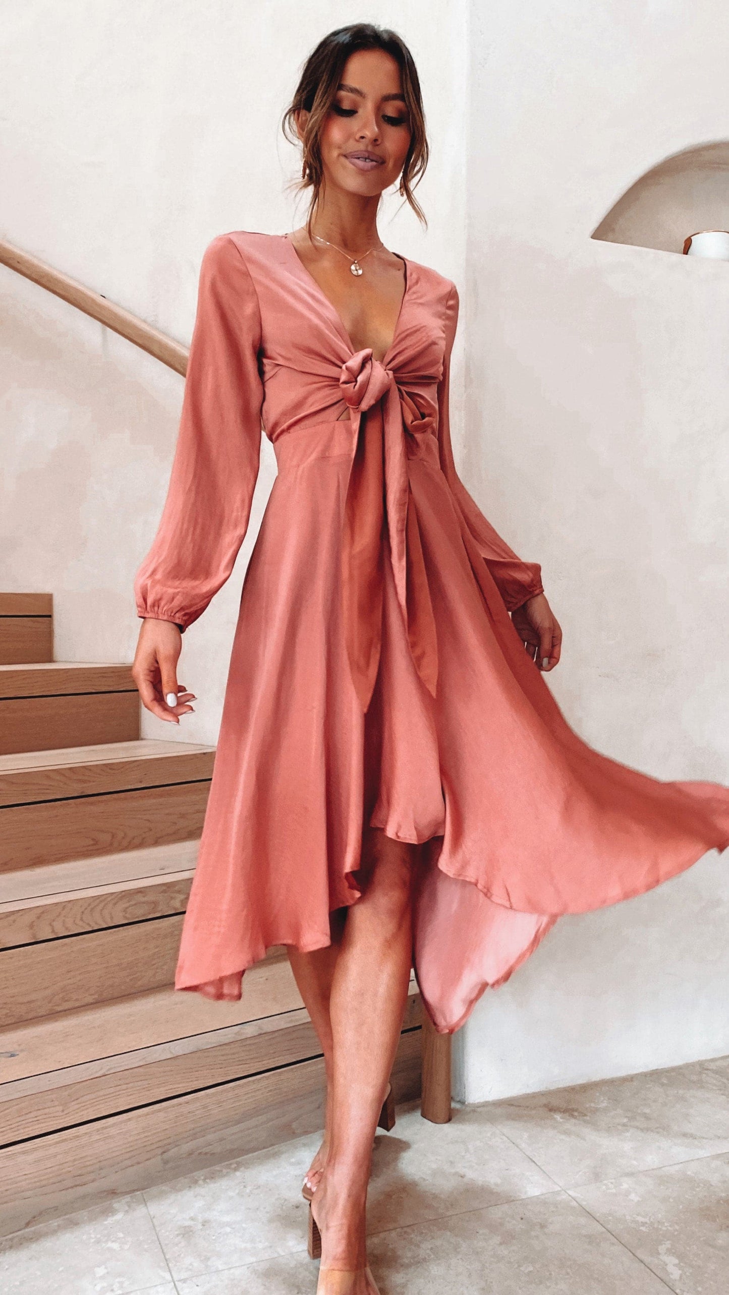 Starry Nights Dress - Baked Rose