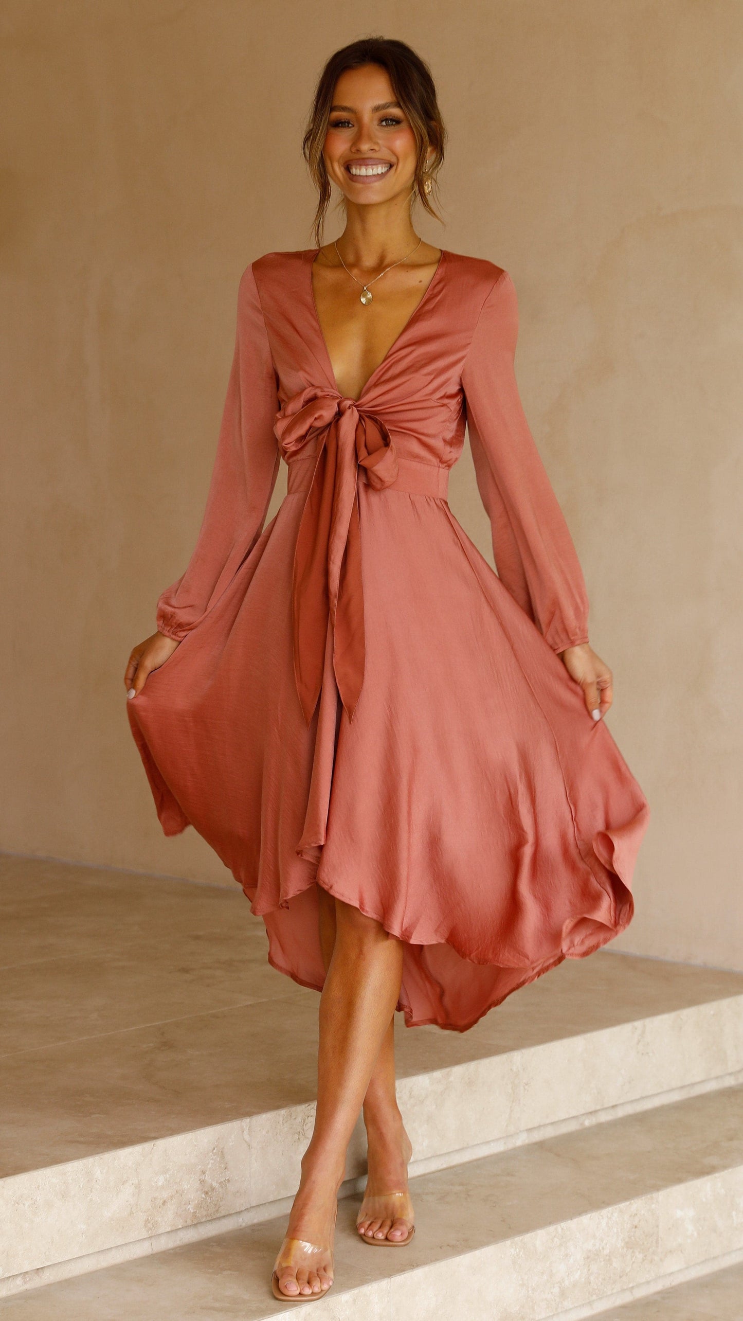 Starry Nights Dress - Baked Rose