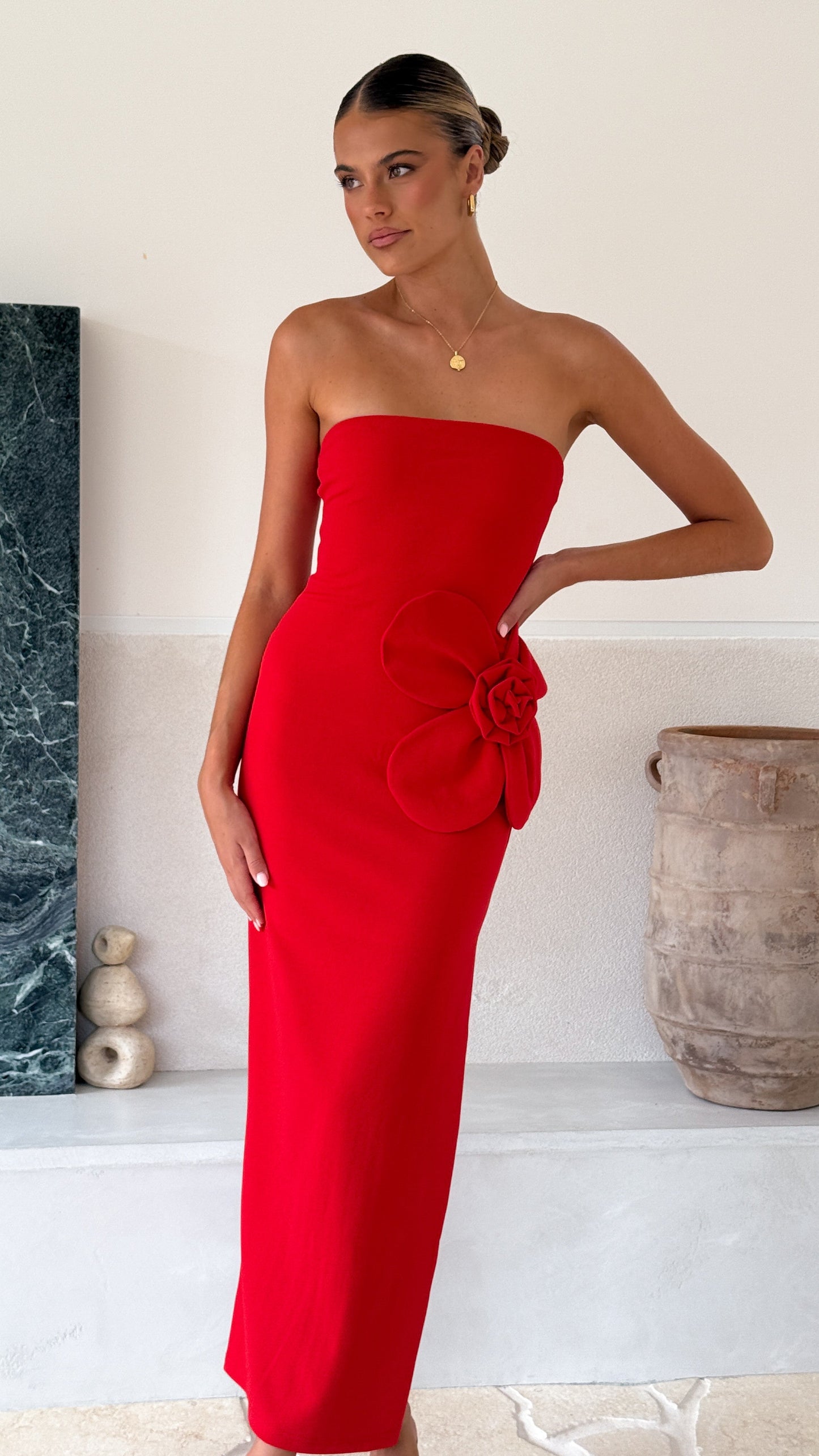 Athena Maxi Dress - Red