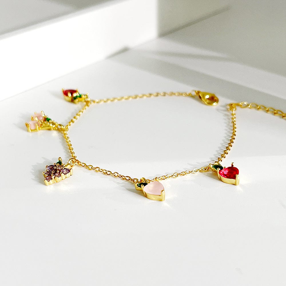 Dainty Colorful Crystal Fruits Bracelet