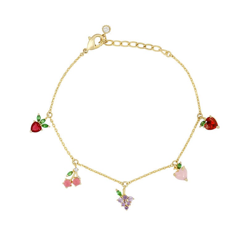 Dainty Colorful Crystal Fruits Bracelet