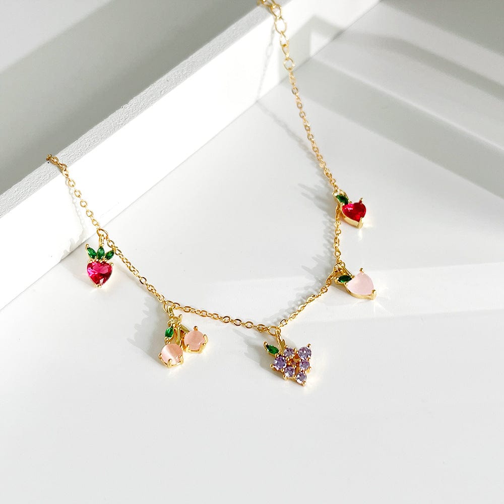 Dainty Colorful Crystal Fruits Bracelet