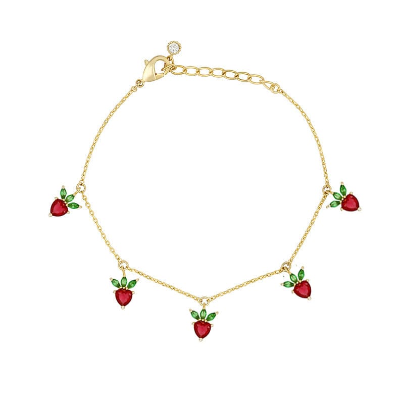 Dainty Colorful Crystal Fruits Bracelet