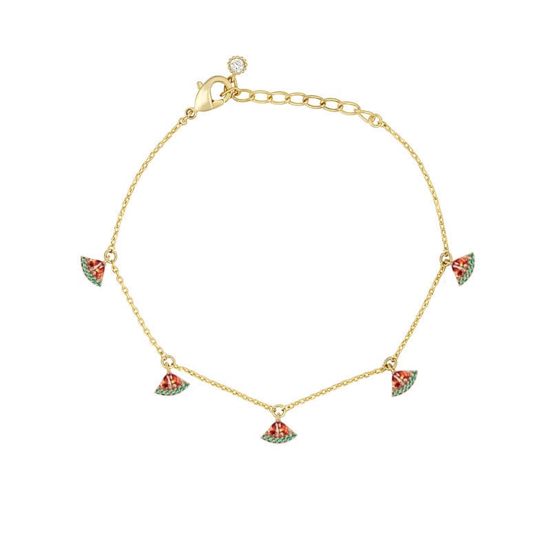 Dainty Colorful Crystal Fruits Bracelet