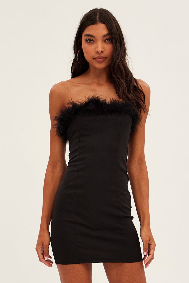 Black Evening Bodycon Mini Dress