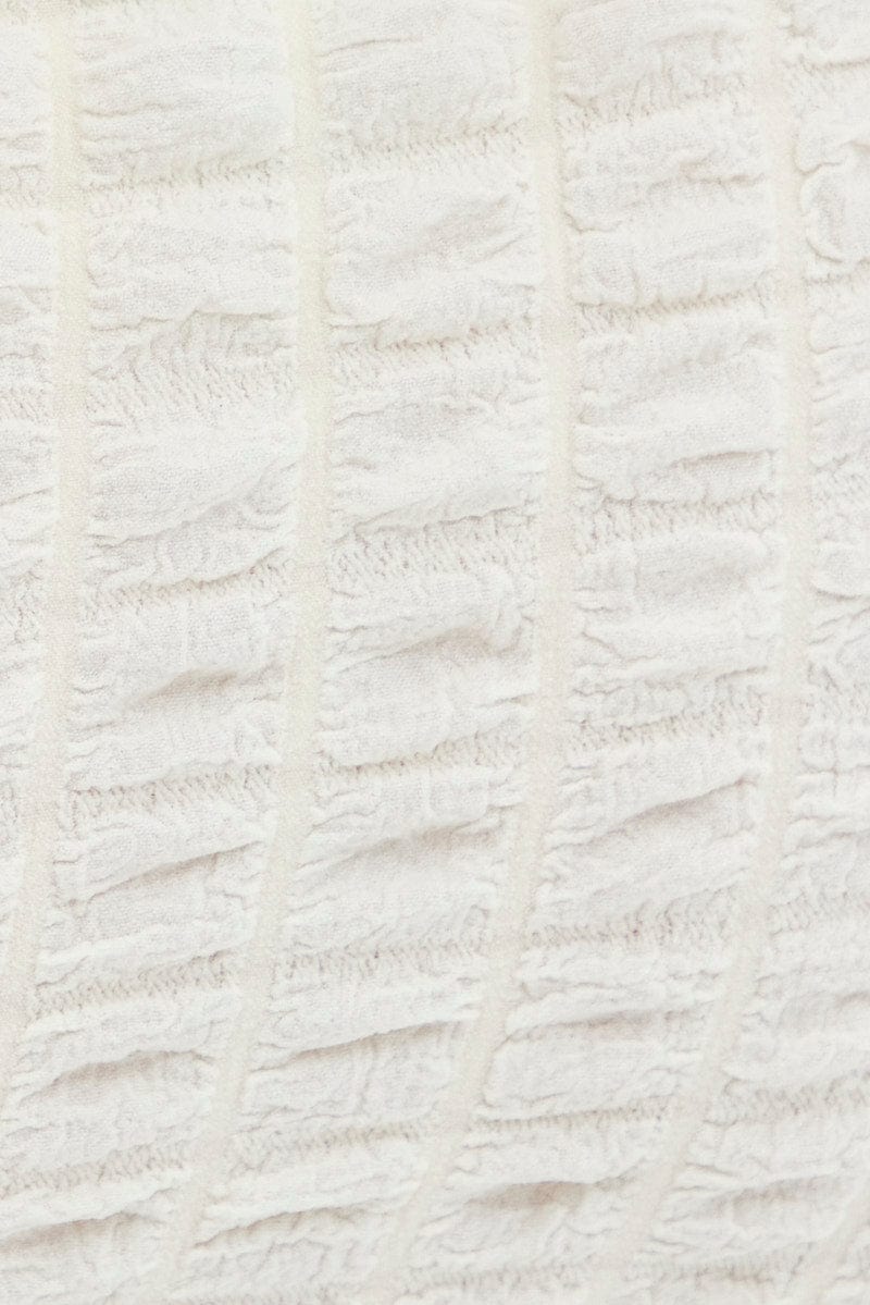 Beige Textured Mini Dress Backless