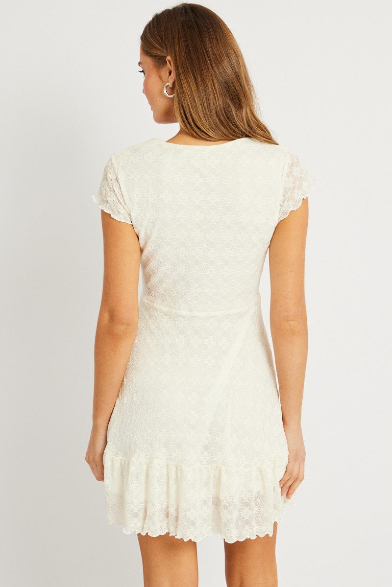 White Mini Dress Lace