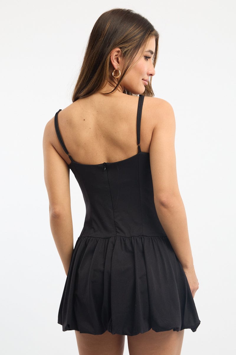 Black Bubble Mini Dress Supersoft