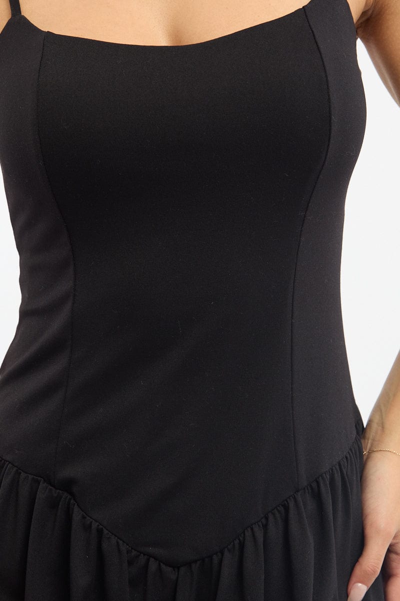Black Bubble Mini Dress Supersoft