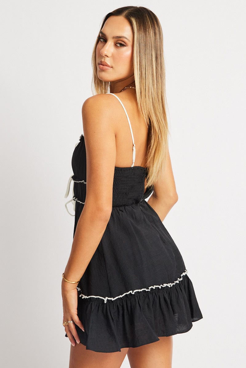 Black Fit And Flare Dress Mini