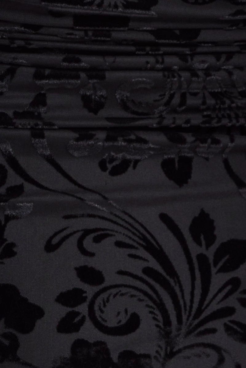 Black Mesh Mini Dress Ruffle Burnt Out