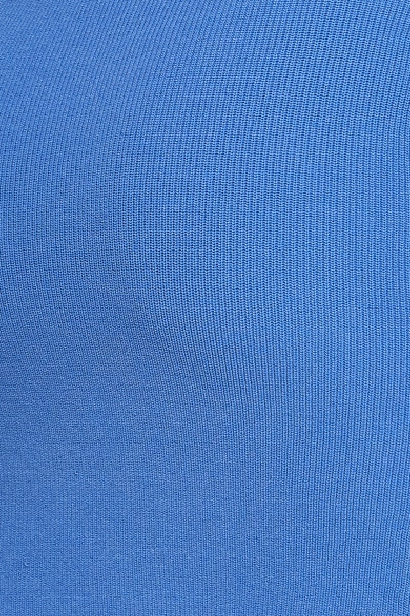 Blue Knit Dress Mini