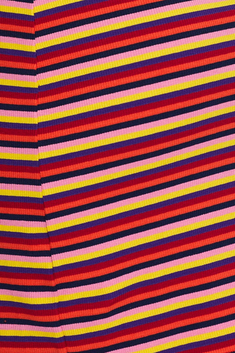 Stripe Wrap Dress Mini