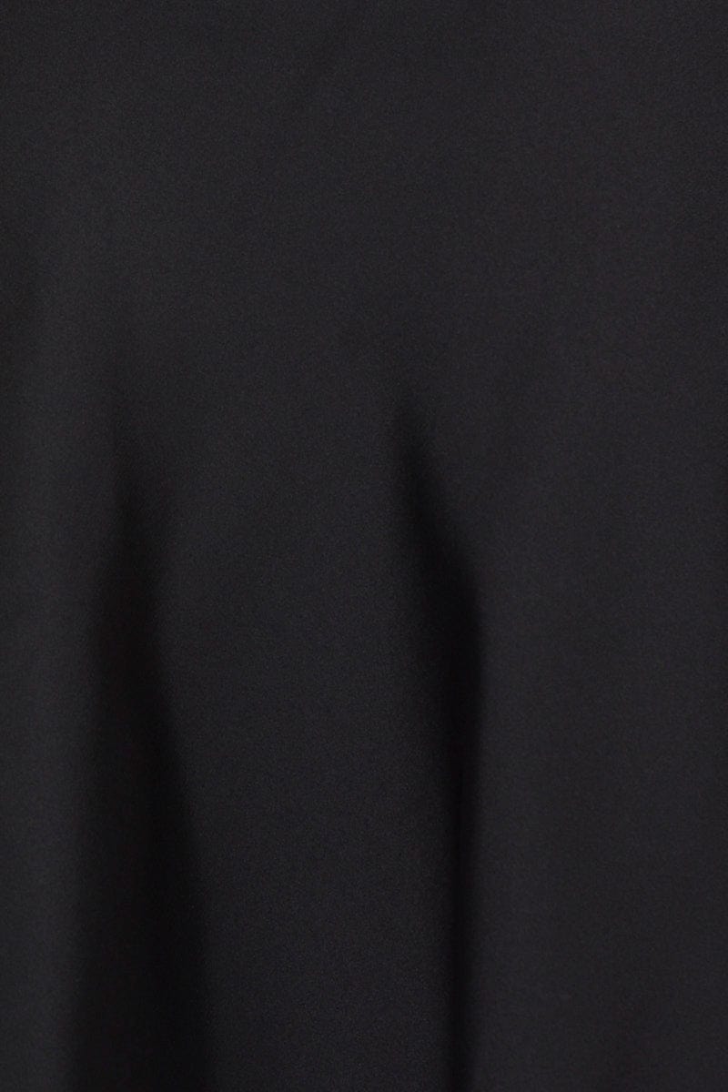 Black Strappy Satin Slip Mini Dress