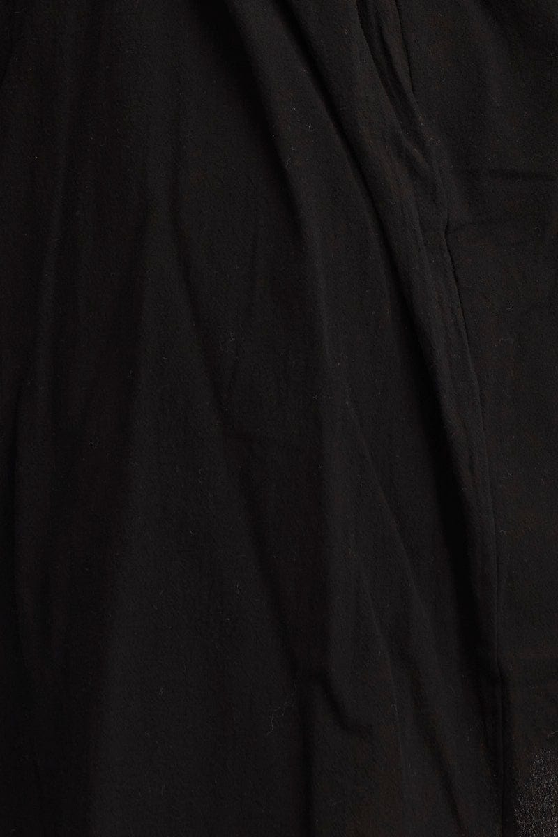 Black Mini Dress Short Sleeve Square Neck