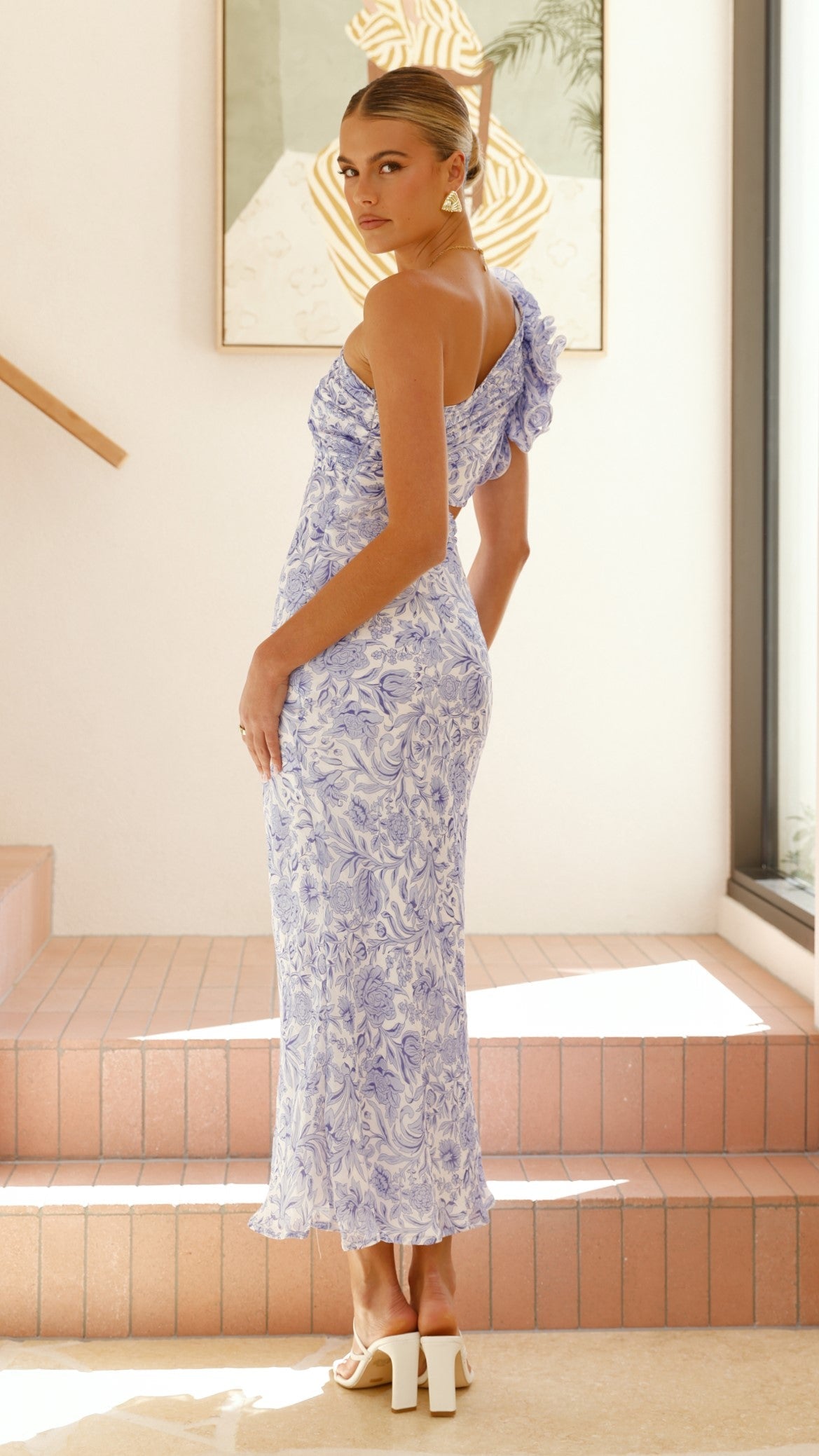 Amina Maxi Dress - Blue Floral
