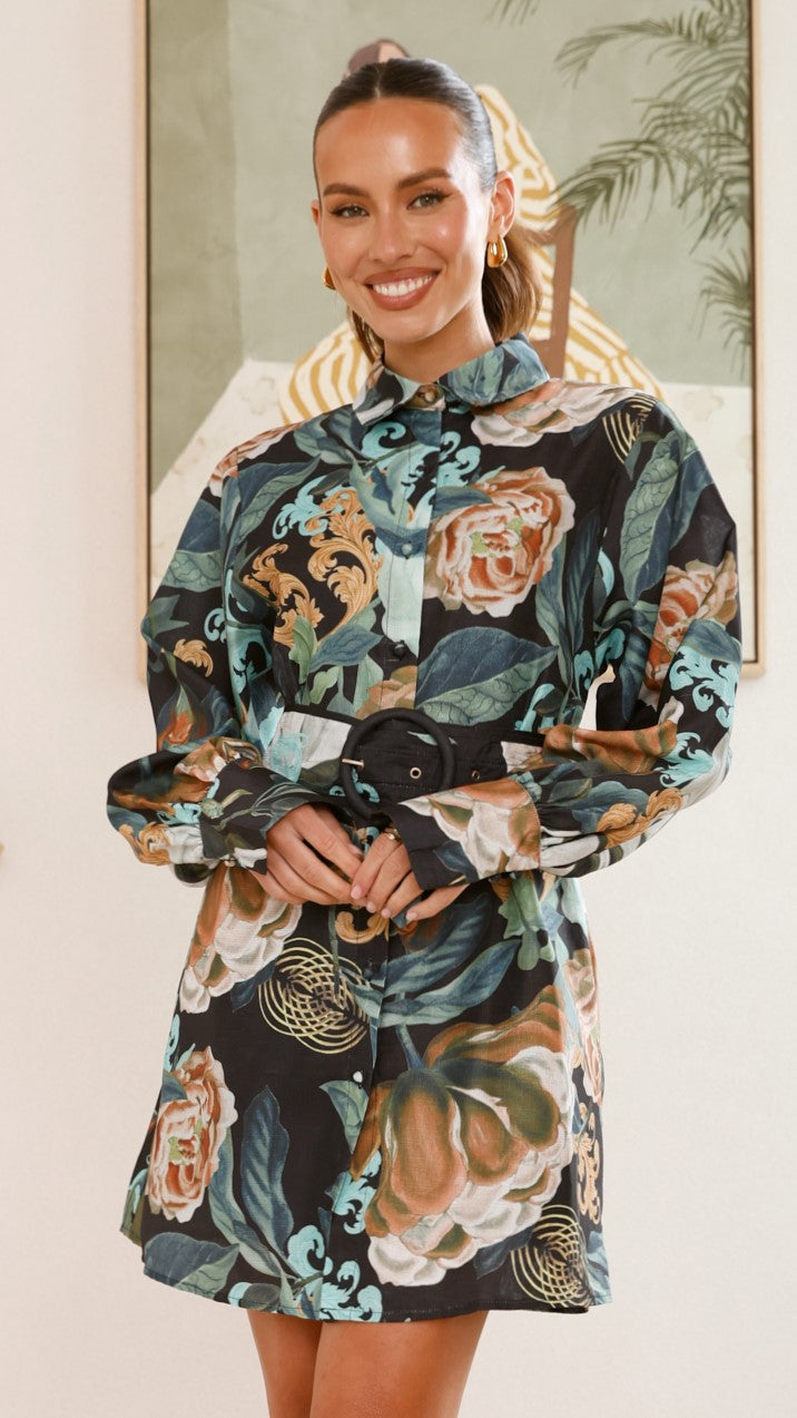 Annika Mini Dress - Noir