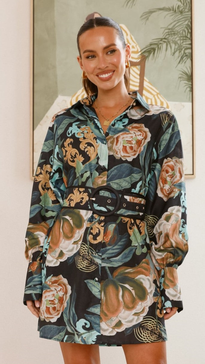 Annika Mini Dress - Noir