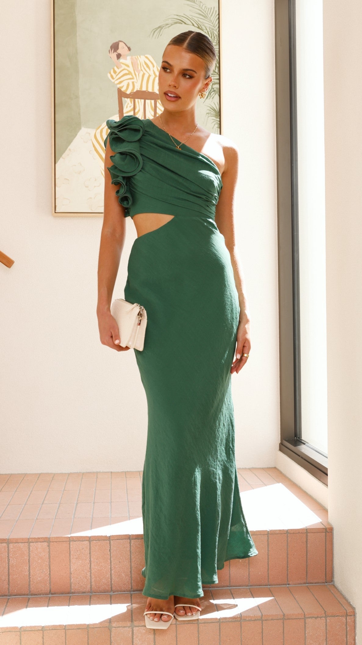 Amina Maxi Dress - Forest Green