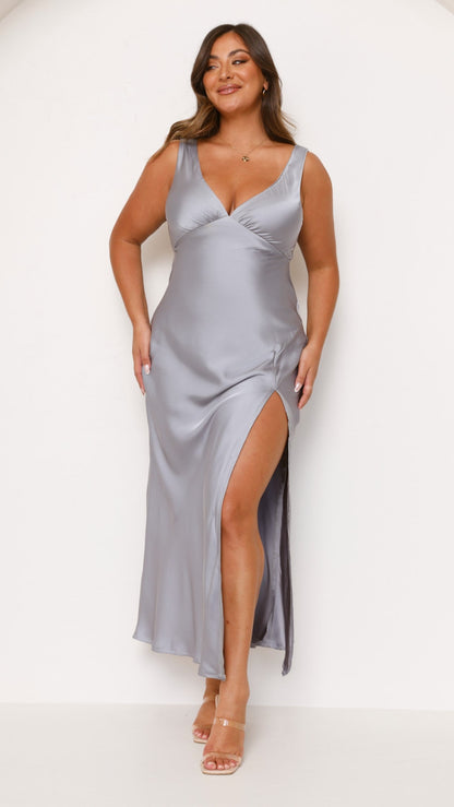 Taylor Maxi Dress - Steel Blue
