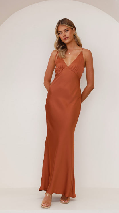 Ziah Maxi Dress - Copper