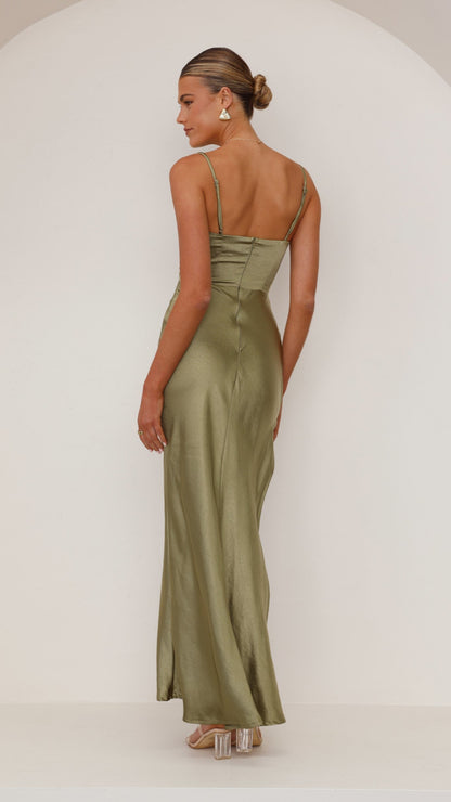 Ava Maxi Dress - Olive