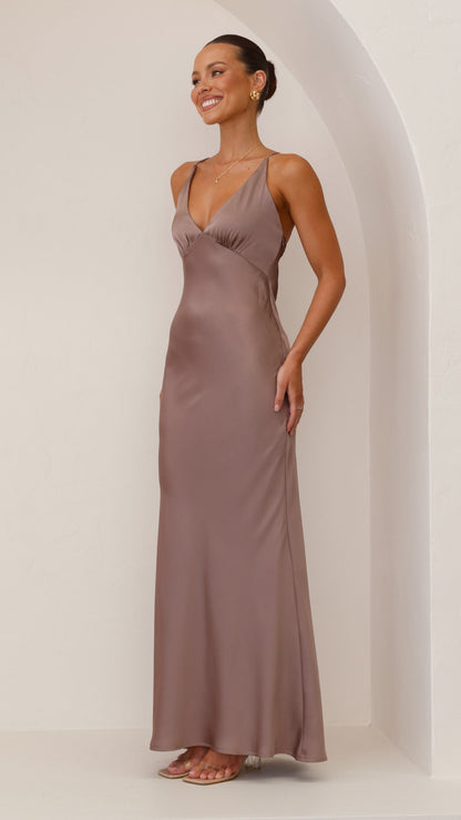 Ziah Maxi Dress - Mushroom