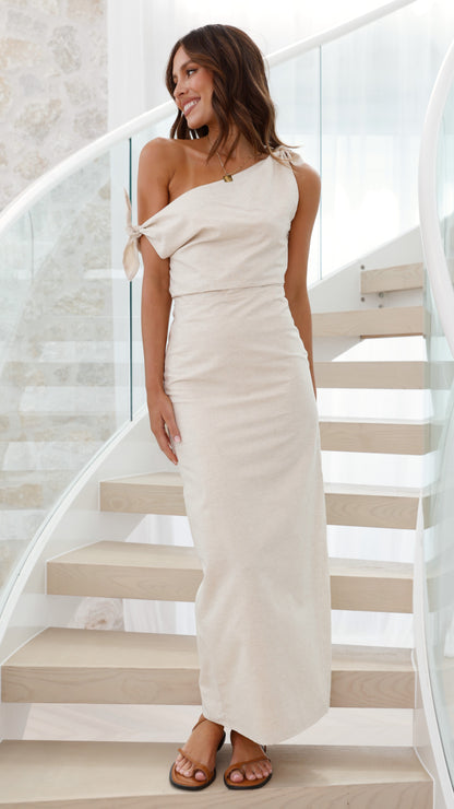 Simone Maxi Dress - Beige