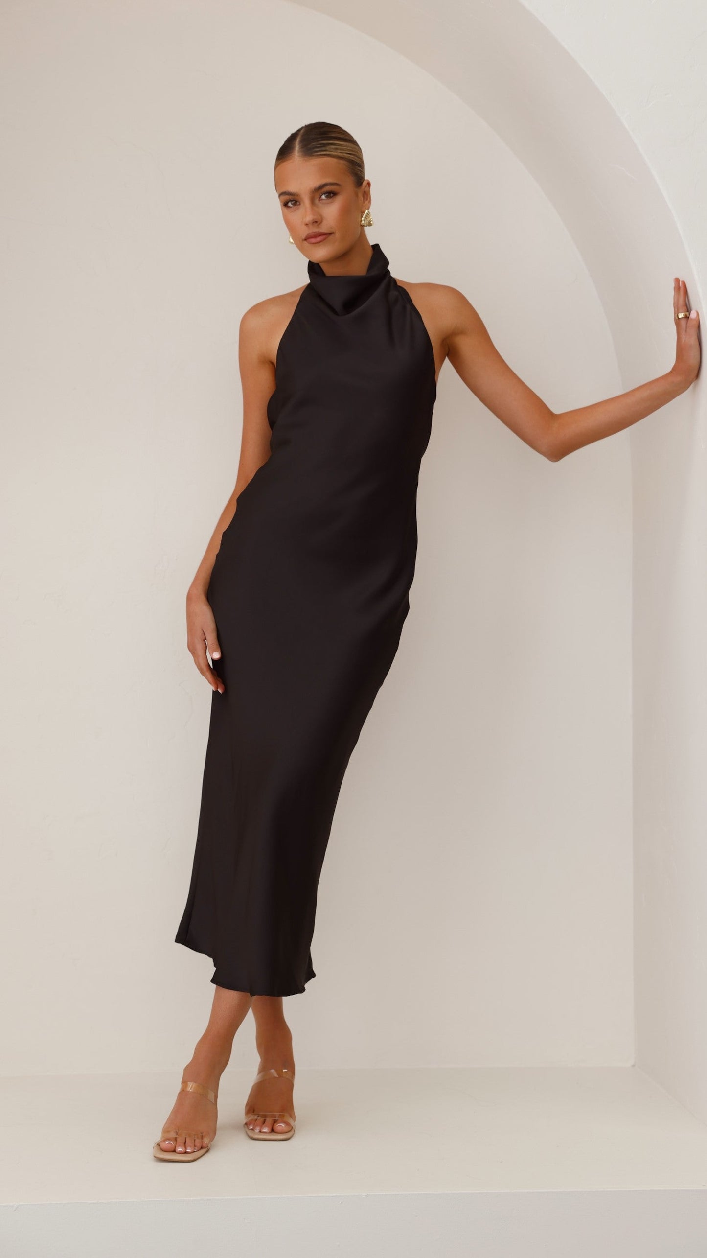 Rina Midi Dress - Black