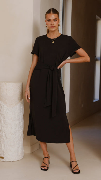 Valier Midi Dress - Black