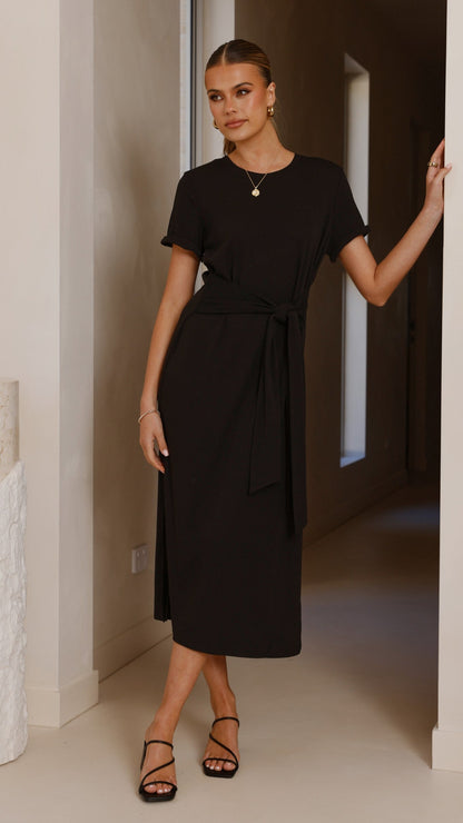 Valier Midi Dress - Black