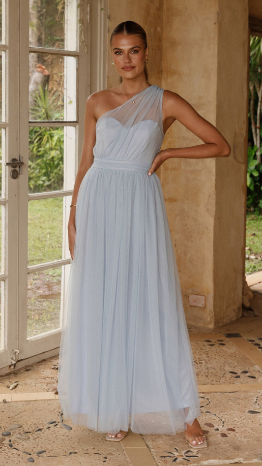 Talissa Tulle Maxi Dress - Blue