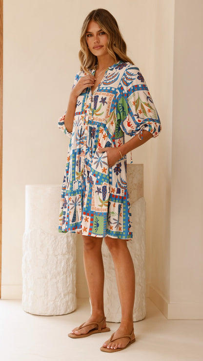 Tabitha Mini Dress - Lorelei Print