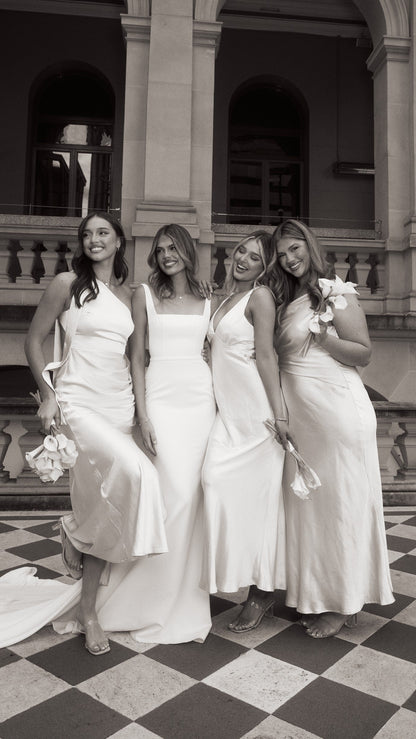 Auria Off Shoulder Maxi Dress - Champagne