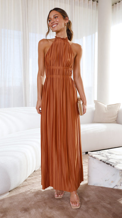 Frances Maxi Dress - Rust