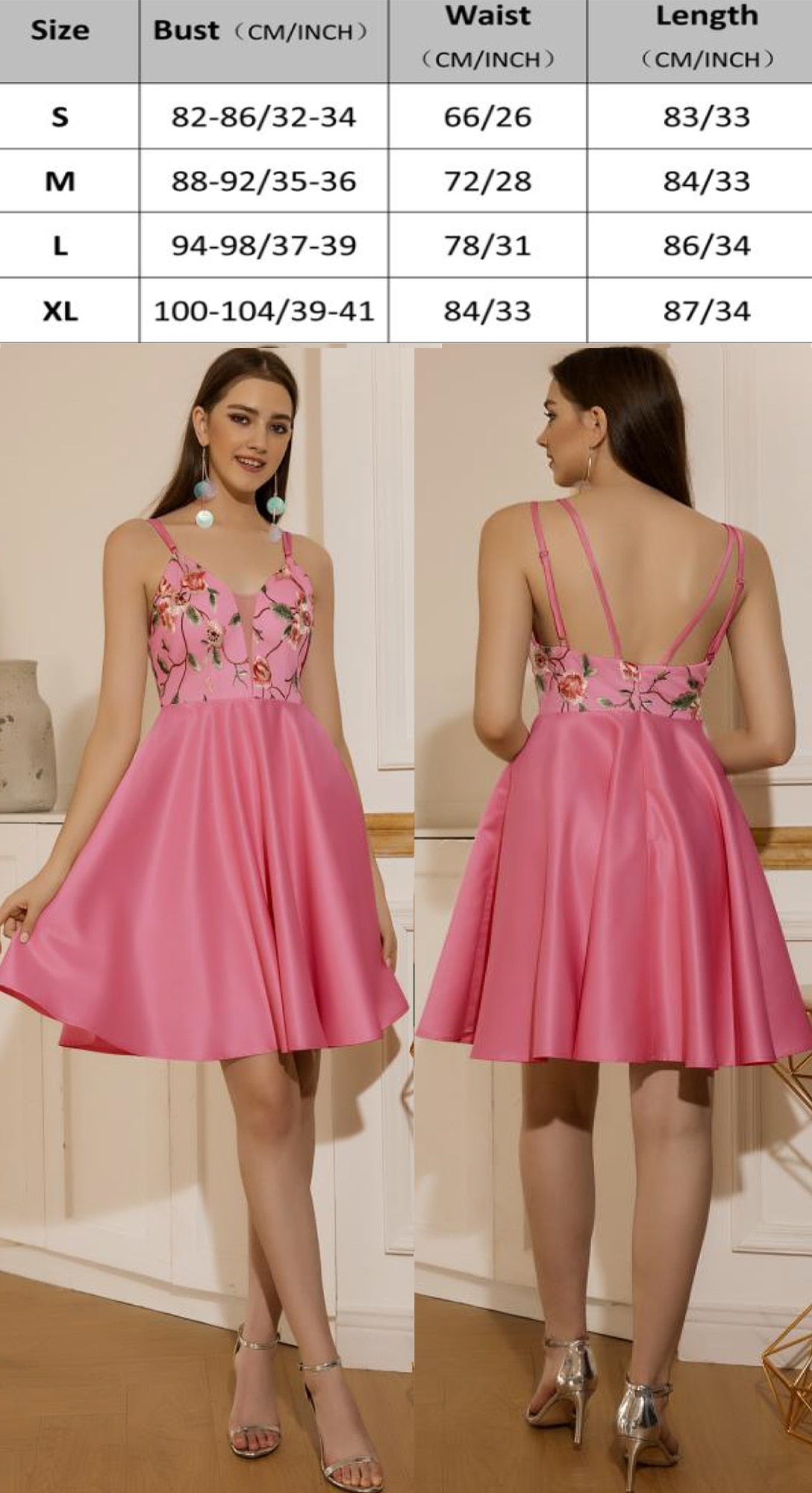 Lace Up Backless Flare Hem Cami Dress