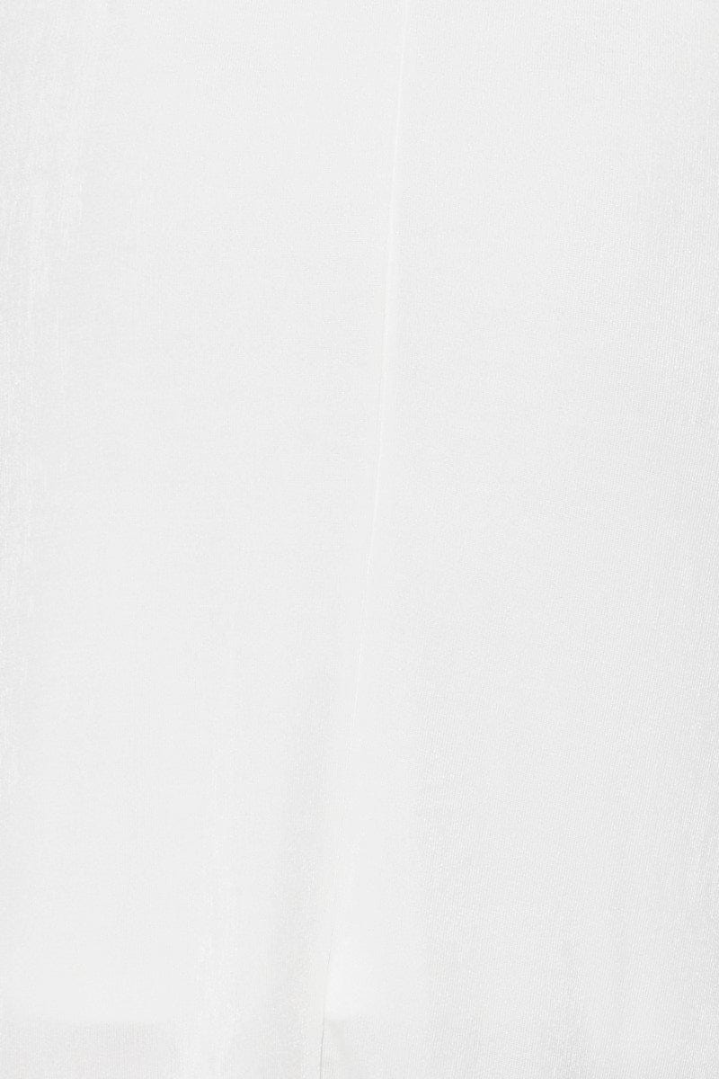White Mini Dress Cowl Neck