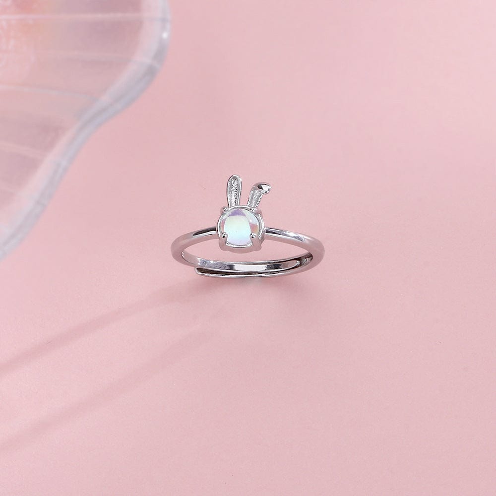 Cute Opal Rabbit Ring
