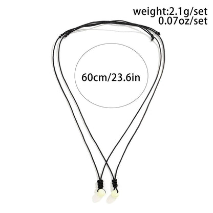 Dainty 2 Pieces Luminous Glow In The Dark Ball Charm Choker Necklace Set