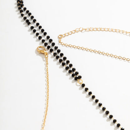 Dainty Beaded Crystal Layering Bikini Body Chain