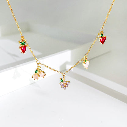 Dainty Colorful Crystal Fruits Bracelet