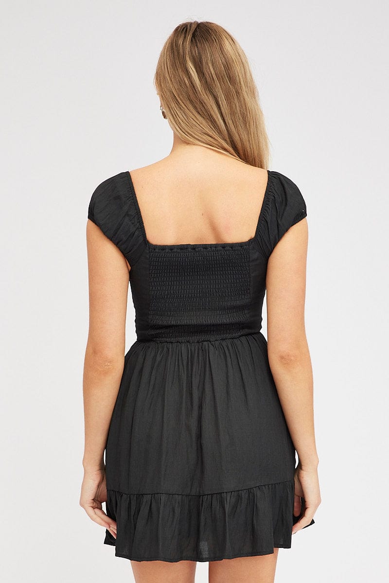 Black Fit And Flare Dress Mini