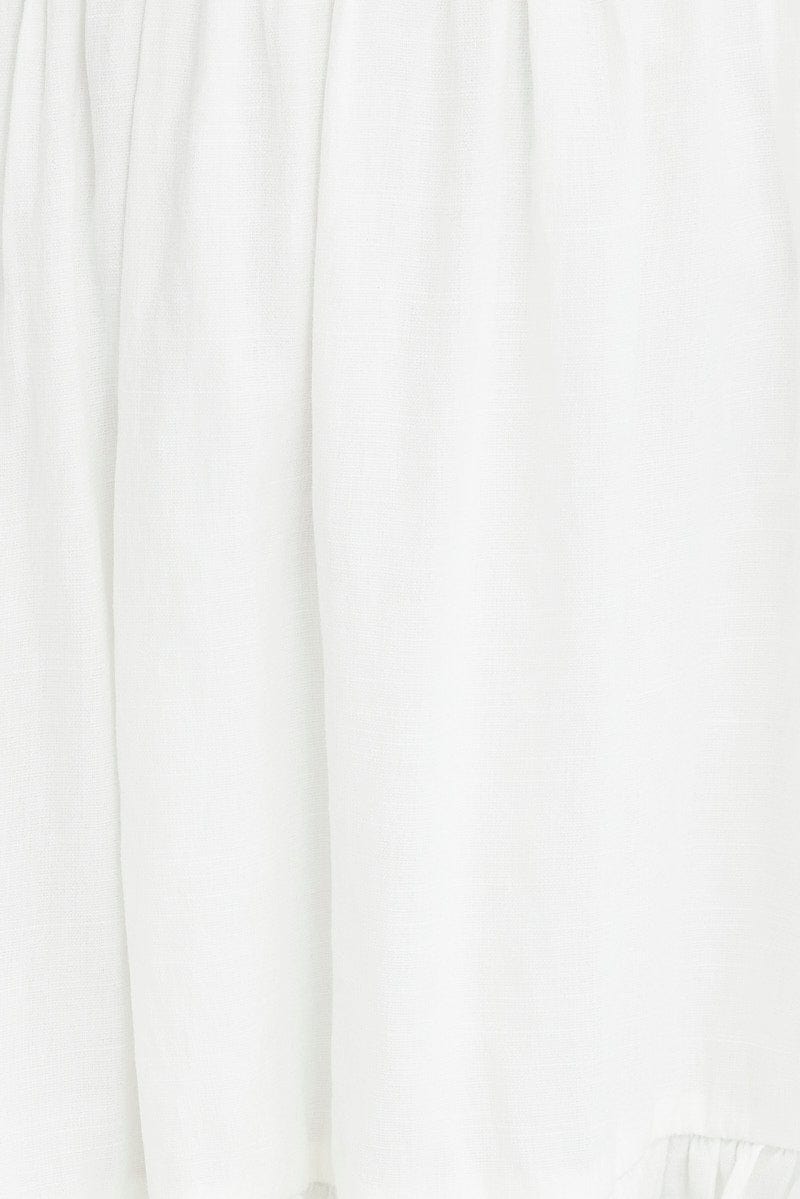 White Fit And Flare Dress Mini