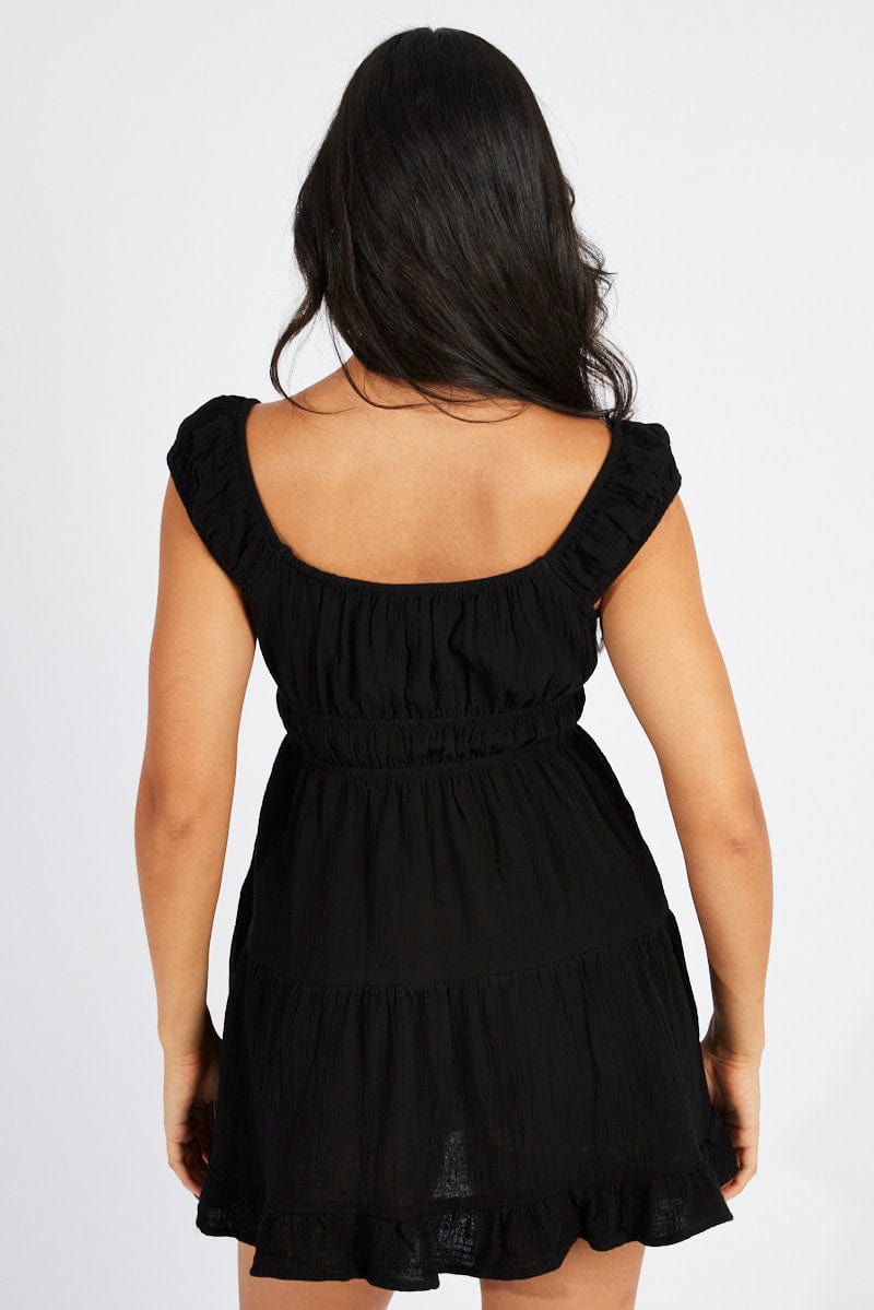 Black Fit And Flare Dress Mini