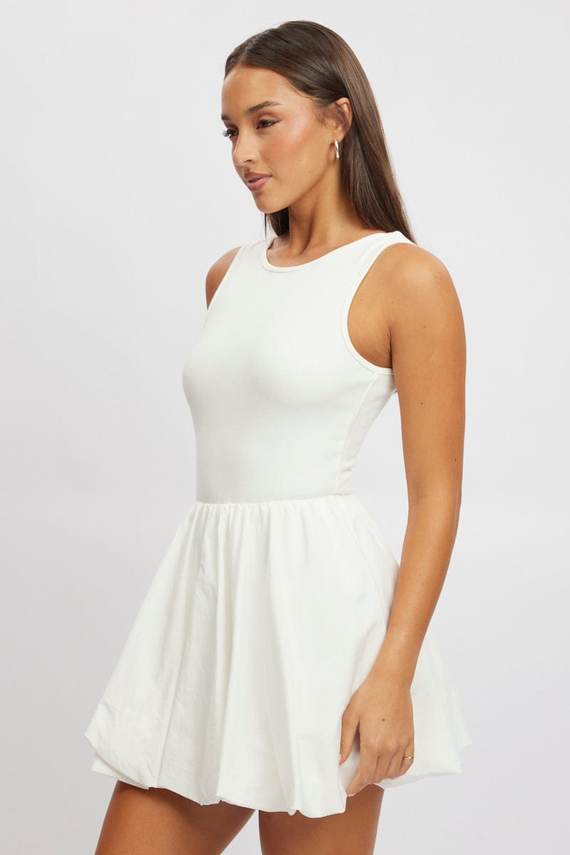 White Bubble Dress Mini